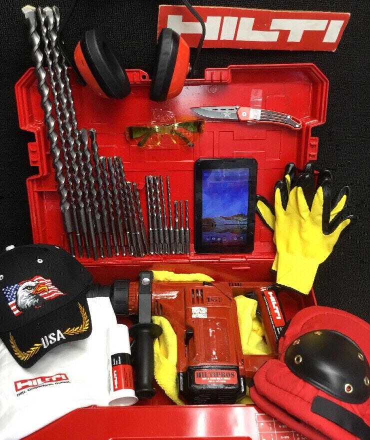 HILTI TE 24 HAMMER DRILL, PREOWNED, FREE TABLET,  BITS, EXTRAS