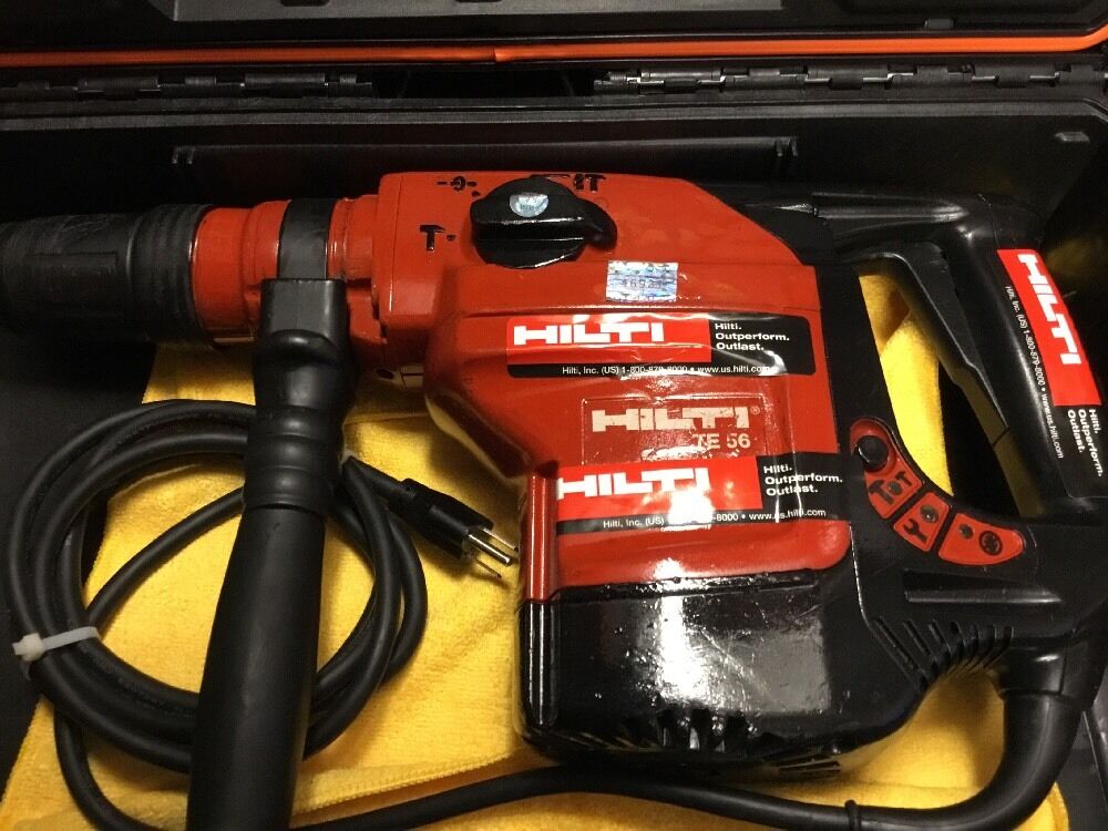 HILTI TE 56, PREOWNED, FREE LASER METER, EXTRA ITEMS, FAST SHIP