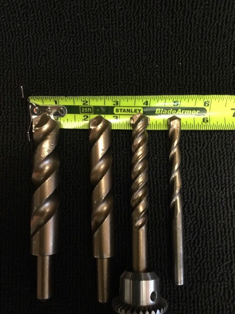 HILTI-BOSH SET PERCUSSION BIT 7/8", 3/4", 5/8, 1/2,PREOWNED, FREE HAT