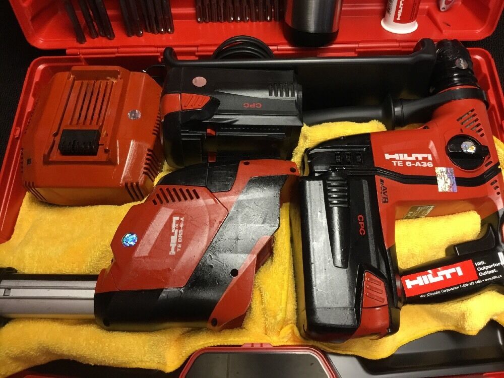 HILTI TE 6-A36 PREOWNED, DRS-6 DUST REMOVAL, FREE BITS AND EXTRAS, FAST SHIP