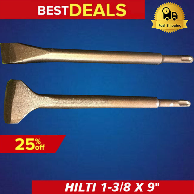 HILTI CHISEL SDS PLUS FLAT 1-3/8 X 9" AND 3/4" X 9-1/2",