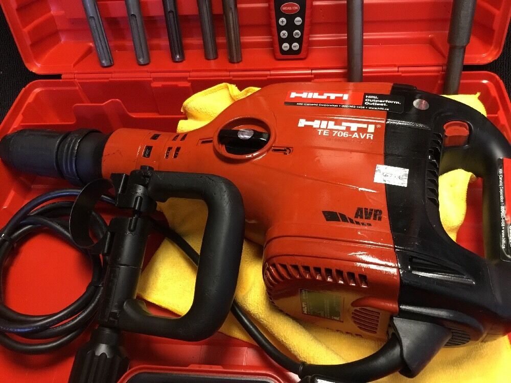 HILTI TE 706 PREOWNED, FREE LASER METER, CHISELS, EXTRAS