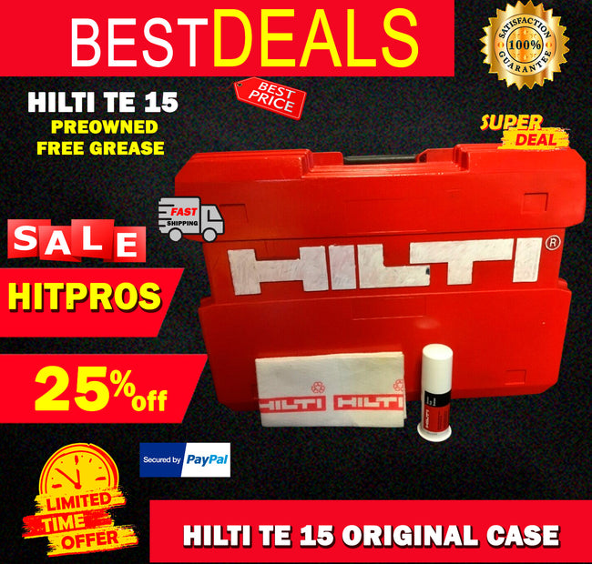 HILTI TE 15 (THIS IS ONLY CASE), PREOWNED ,FREE HILTI GREASE