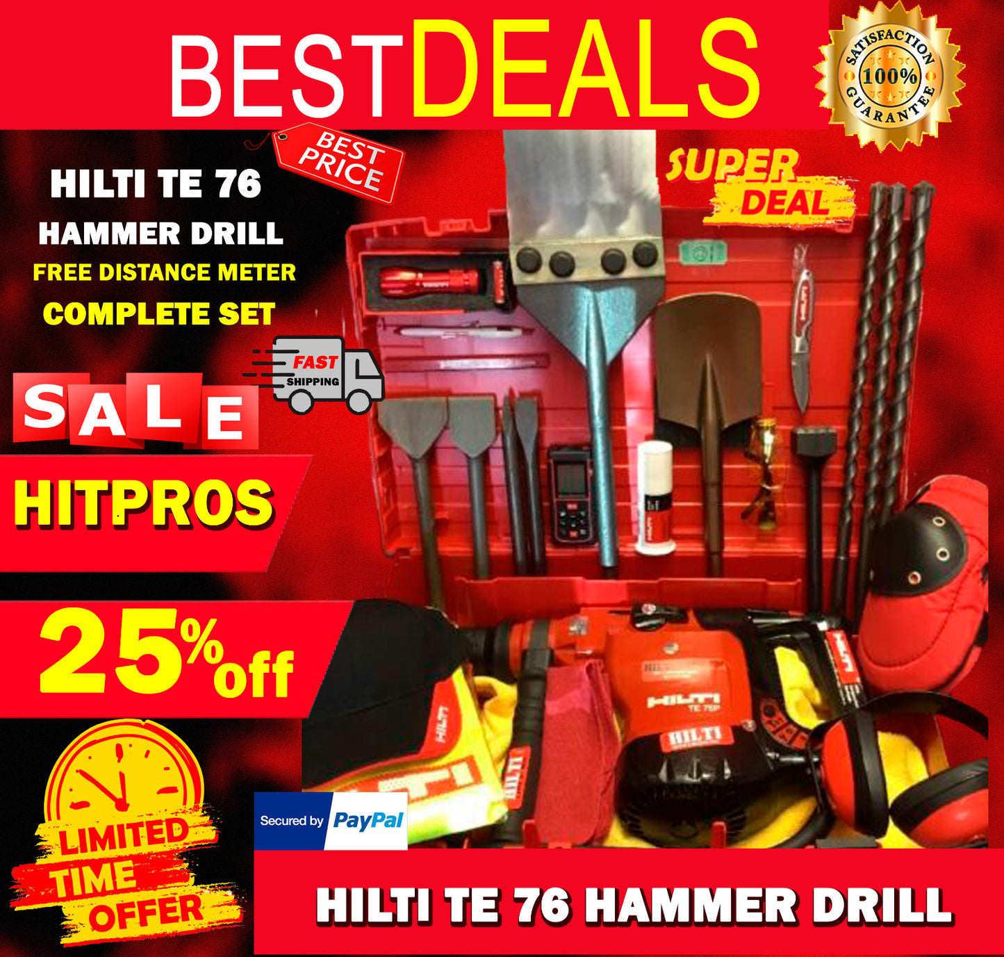 HILTI TE 76P, PREOWNED, EXCELLENT CONDITION, FREE DISTANCE METER, FAST SHIPPING