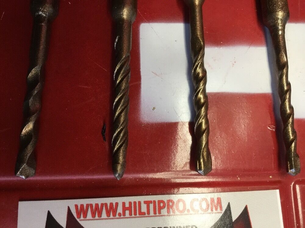 HILTI DRILL BIT 1/4", 3/16" SDS PLUS, SET OF 4