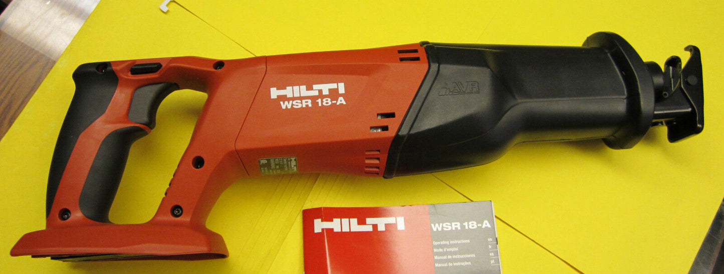 HILTI WSR 18-A Reciprocating Saw (Bare Tool), MODEL, Brand New, FAST SHIP