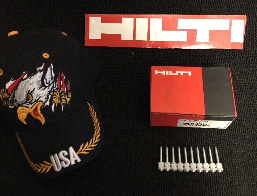 HILTI X-DNI 37 MX - BOX - 100 PC, FREE HAT, FAST SHIP