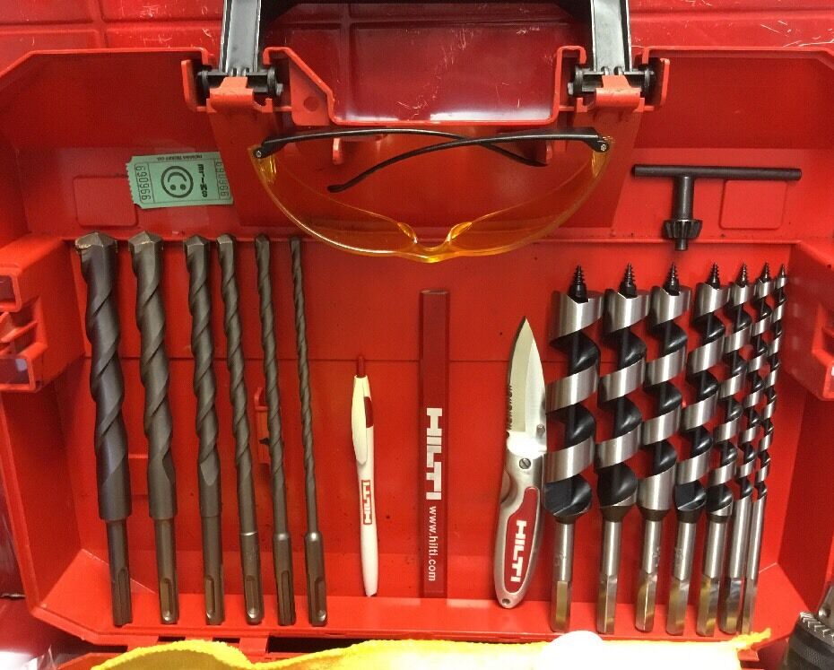 HILTI TE 5 HAMMER DRILL, PREOWNED, LOADED BITS,