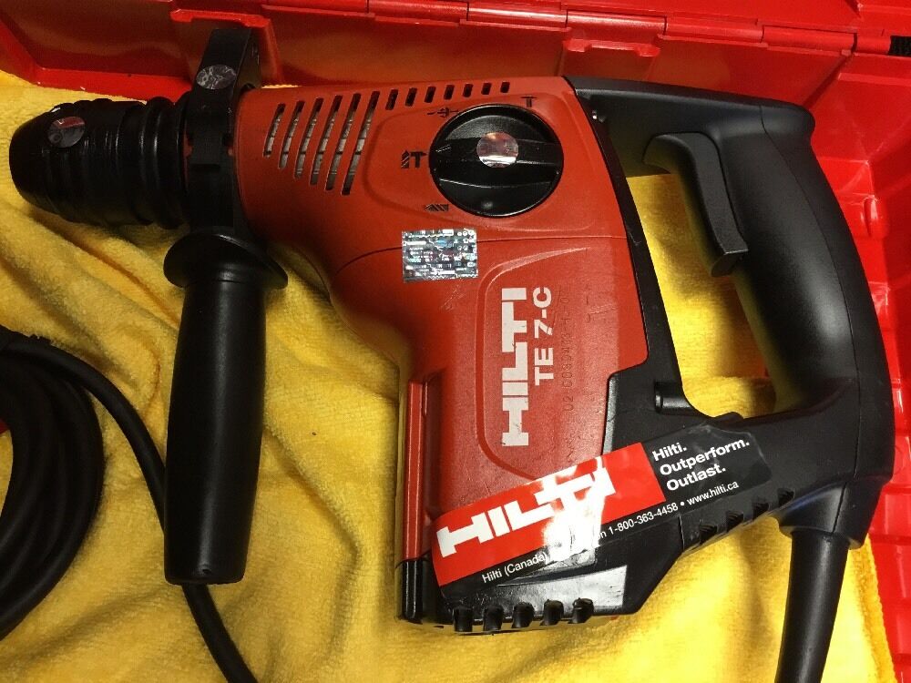 HILTI TE 7-C, PREOWNED, FREE THERMO BOTTLE, BITS AND CHISELS