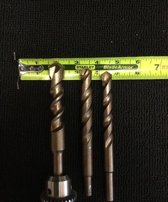 HILTI-BOSH SET OF PERCUSSION BIT 3/4", 5/8", 9/16",PREOWNED, FREE HAT