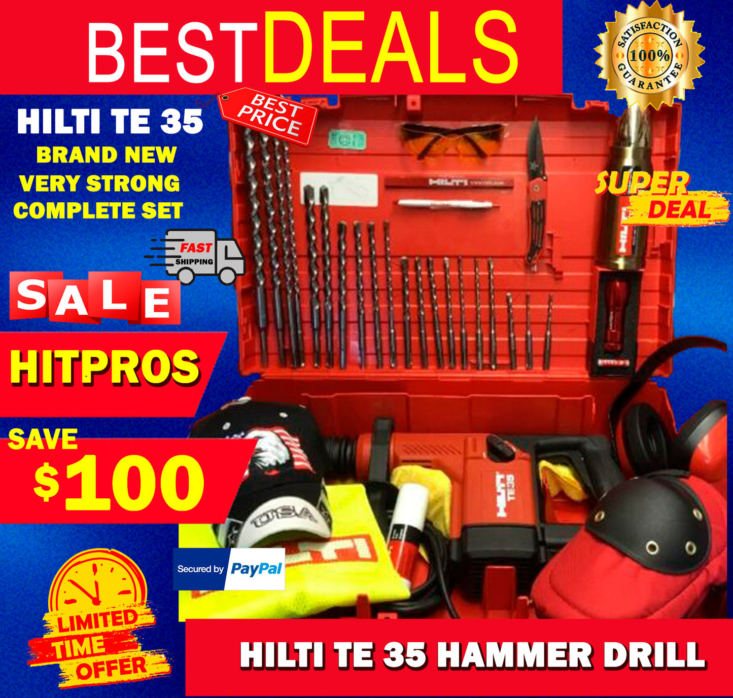 HILTI TE 35 HAMMER DRILL, BRAND NEW, GERMANY, VERY STRONG