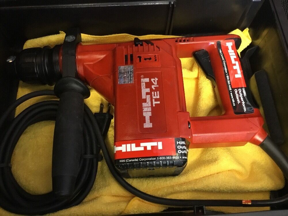 HILTI TE 14, PREOWNED, FREE ANGLE GRINDER, BITS, EXTRAS