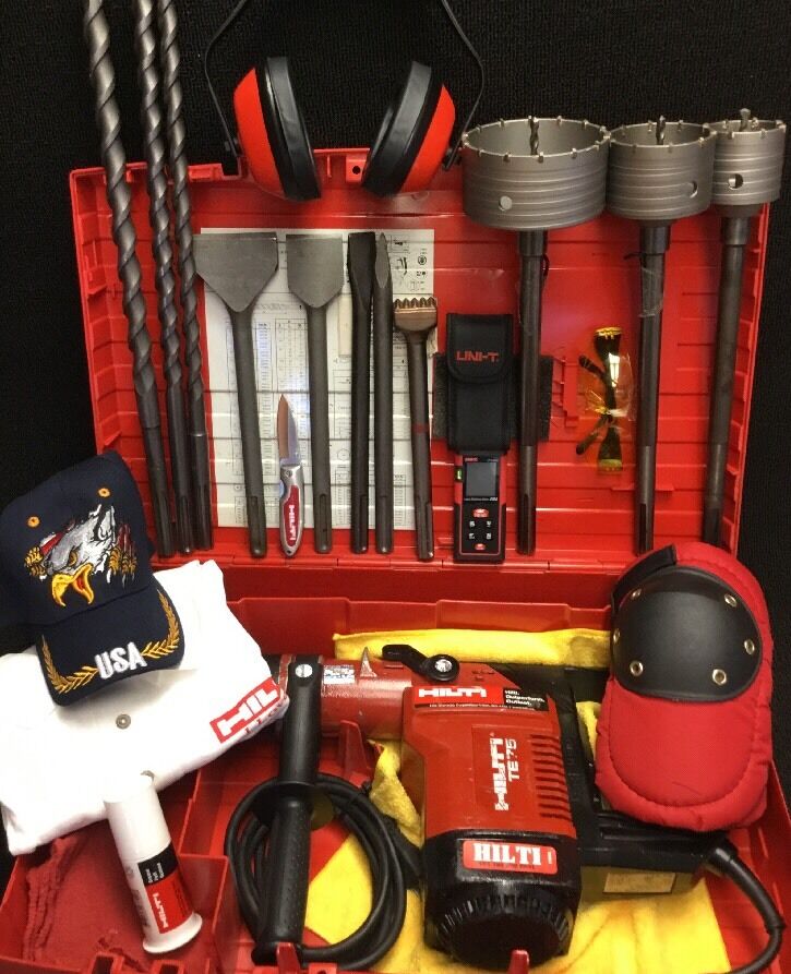 HILTI TE 75, PREOWNED, FREE CHISEL, BITS, LASER METER