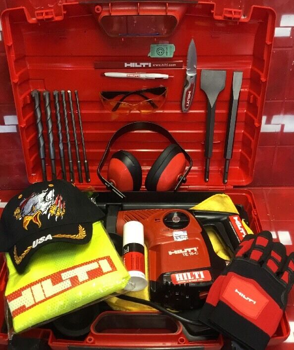 HILTI TE 16-C, COMPLETE, FREE VACUUM, EXTRAS