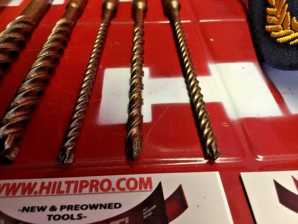 HILTI TE-CX 1/2", 3/8", 1/4", 3/16" SDS PLUS, SET OF 5, FREE HAT, FAST SHIPPING