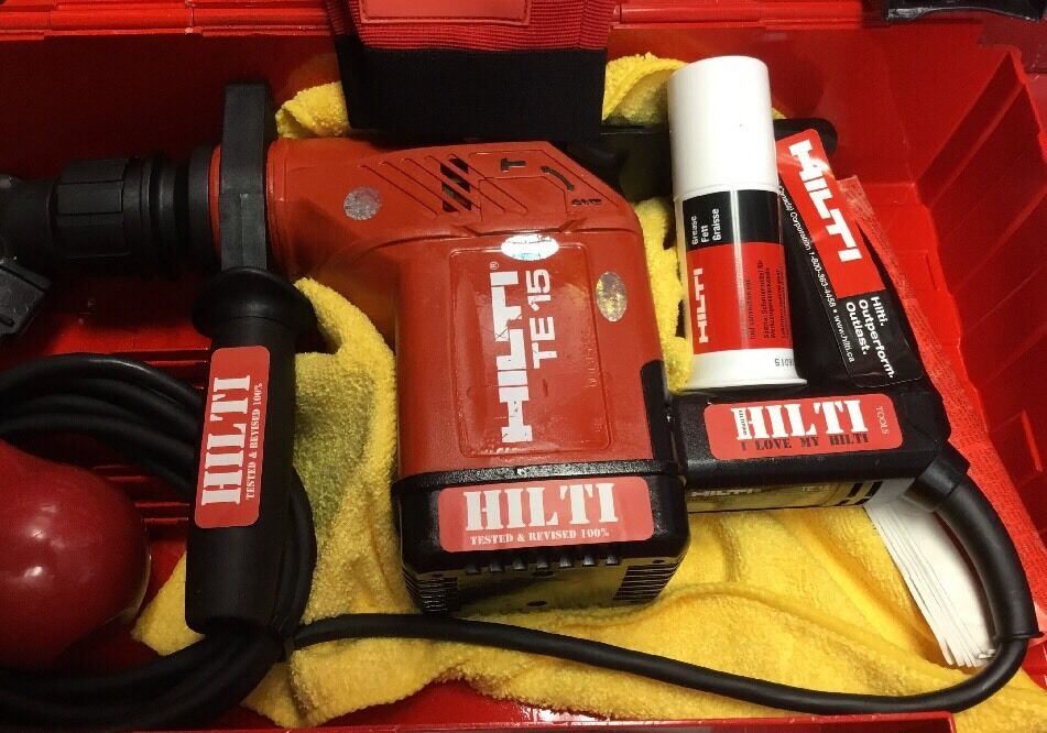 HILTI TE 15 HAMMER DRILL, FREE LASER METER, BITS, EXTRAS