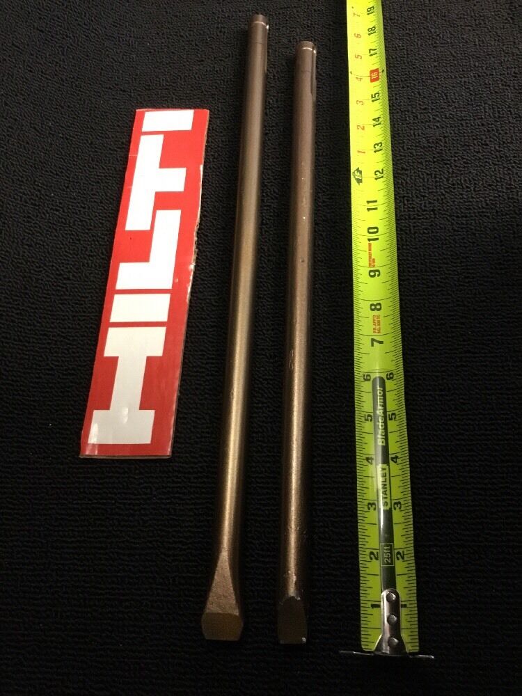 HILTI CHISEL TE F FLAT 3/4" & FLAT 5/8" , PREOWNED, TE 52, TE 55, AND MORE