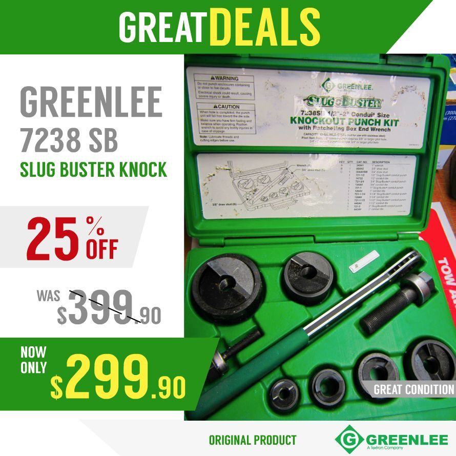 Greenlee 7238 SB Slug Buster Knock,