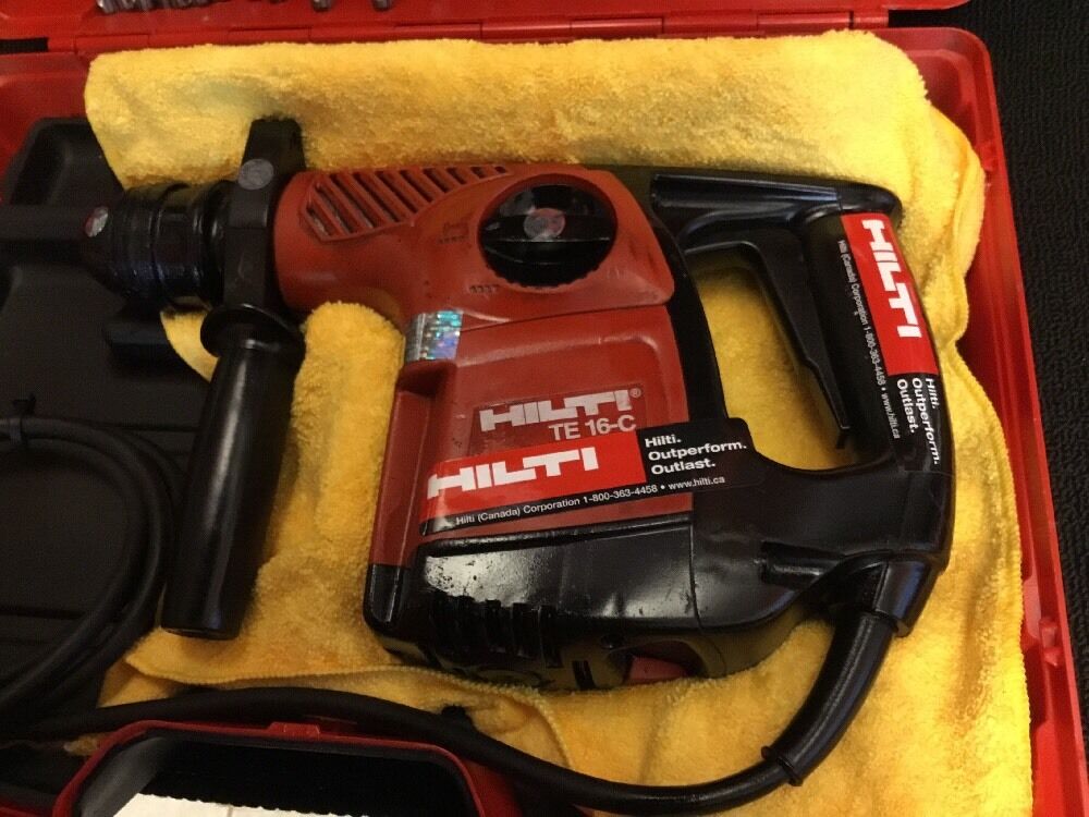 HILTI TE 16-C PREOWNED, FREE TABLET, BITS, CHISELS, A LOT OF EXTRAS