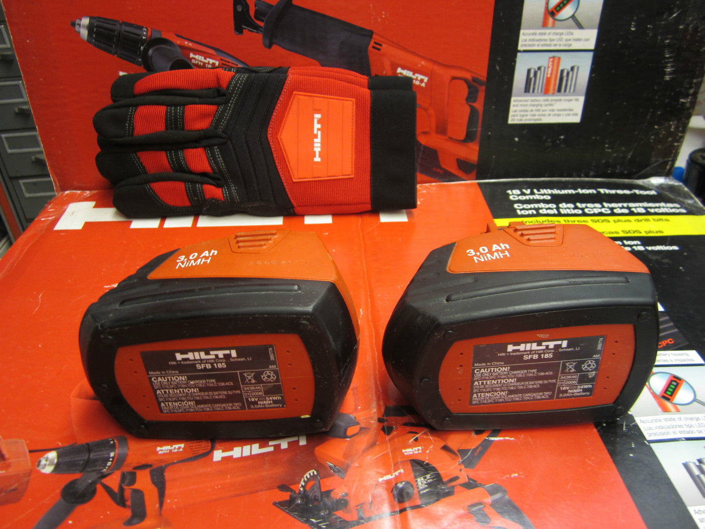 HILTI (2) SFB 185 3.0Ah 18V BATTERIES,IN EXCELLENT CONDITION ,DURABLE