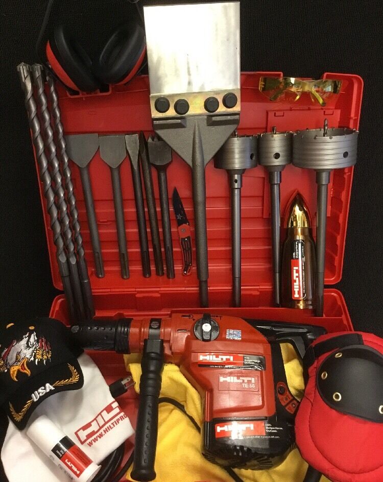 HILTI TE 56, PREOWNED, FREE THERMO, BITS, CHISELS, A LOT OF EXTRA , FAST SHIP