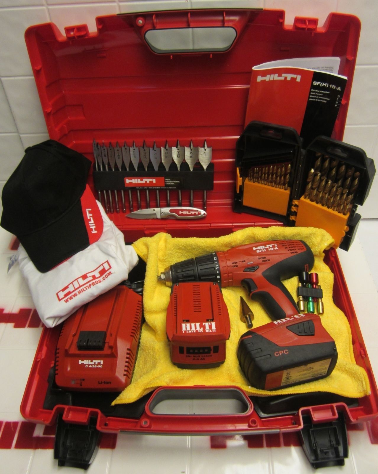 HILTI SFH 18-A DRILL SET WITH FREE EXTRAS, PREOWNED,ORIGINAL