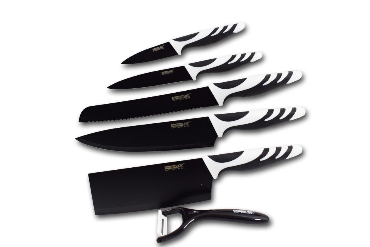 Swiss Line Non-stick Coating Knife Set, 5PCS, Stainless Steel, BRAND NEW, FAST S