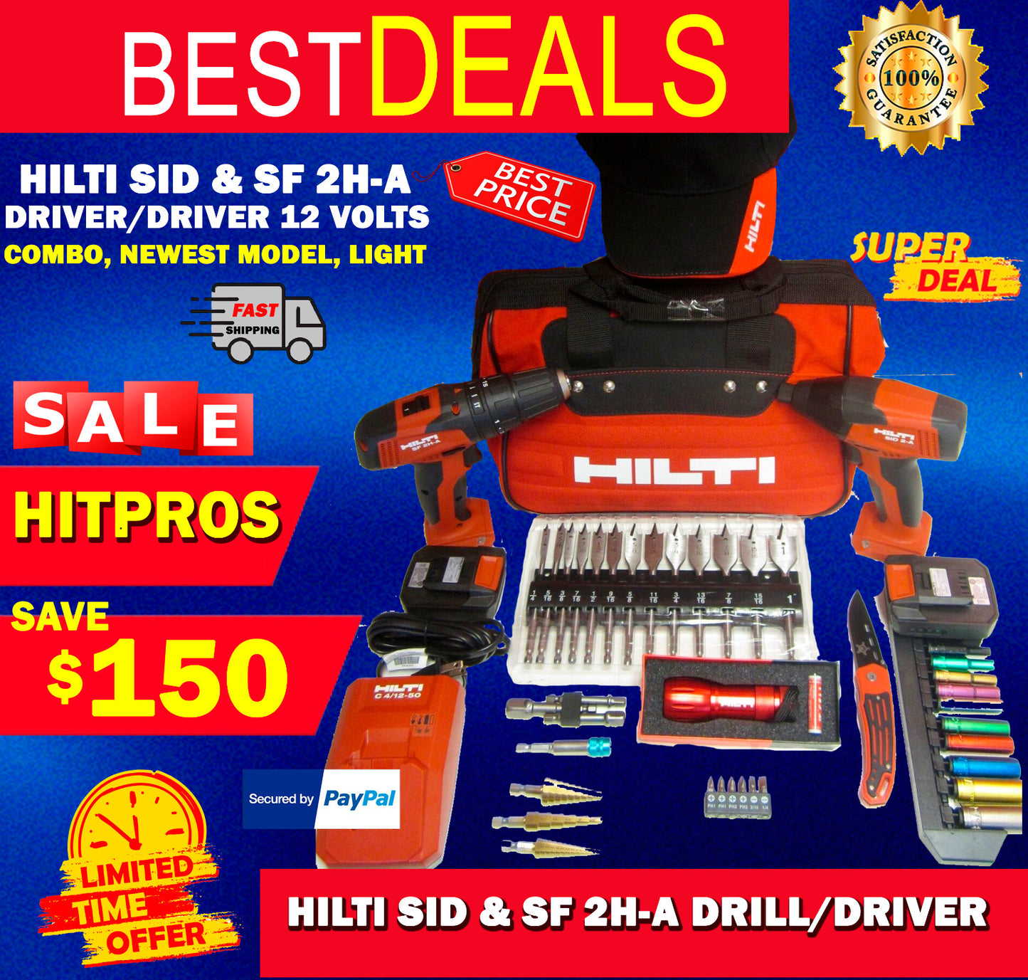 HILTI SID & SF 2H-A DRILL/DRIVER 12 VOLTS  COMBO, NEWEST MODEL