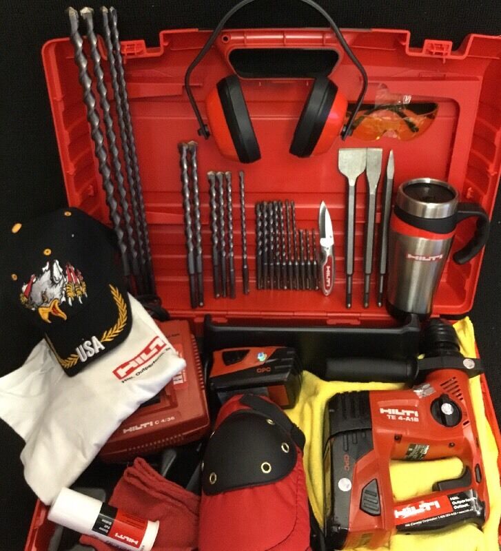 HILTI TE 4-A18 PREOWNED, FREE COFFEE MUG, BITS AND EXTRAS