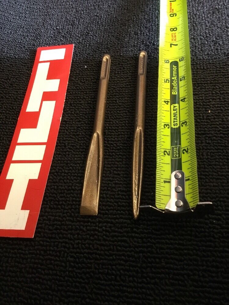 HILTI SDS PLUS CHISEL FLAT 1/2" X 6"  AND POINTED 7" PREOWNED