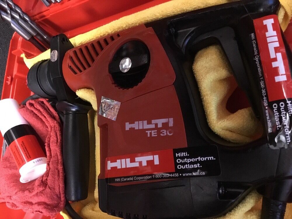 HILTI TE 30, PREOWNED , FREE ANGLE GRINDER, BITS, EXTRAS