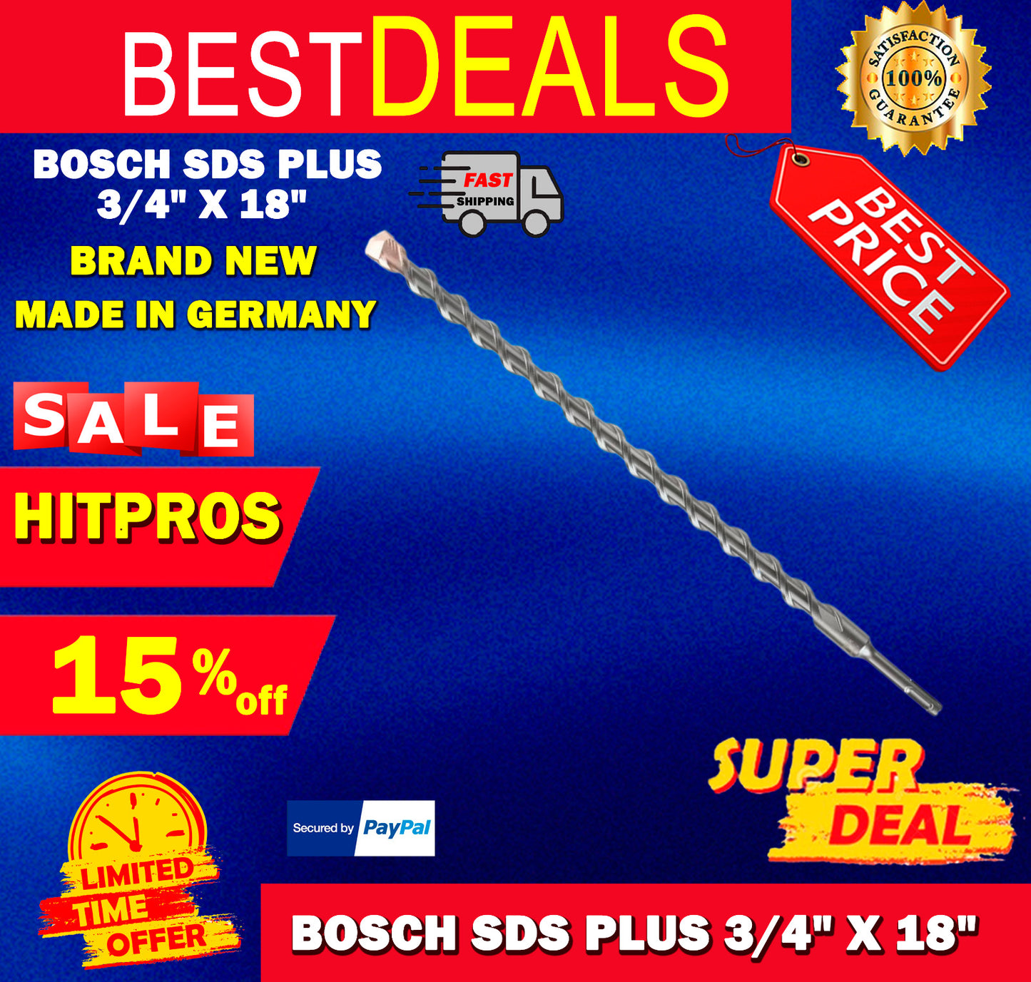 BOSCH SDS PLUS 3/4" X 18",