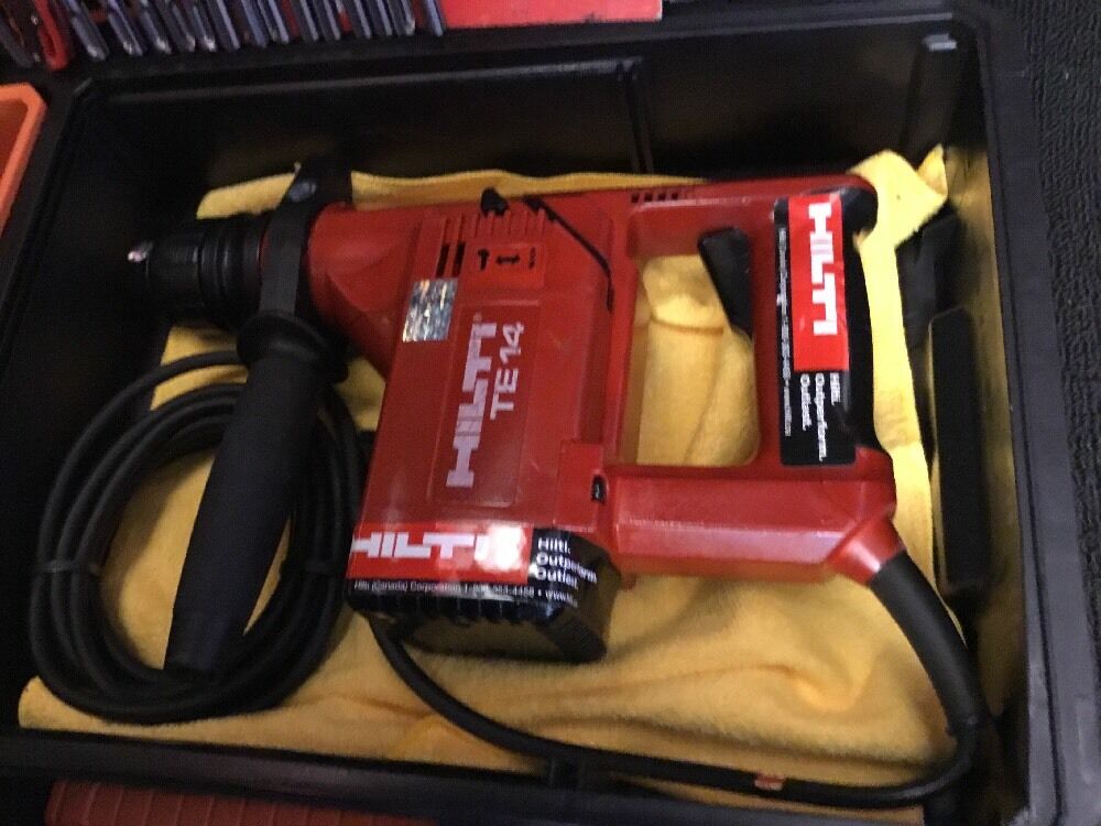 HILTI TE 14, PREOWNED, FREE ANGLE GRINDER, BITS, EXTRAS