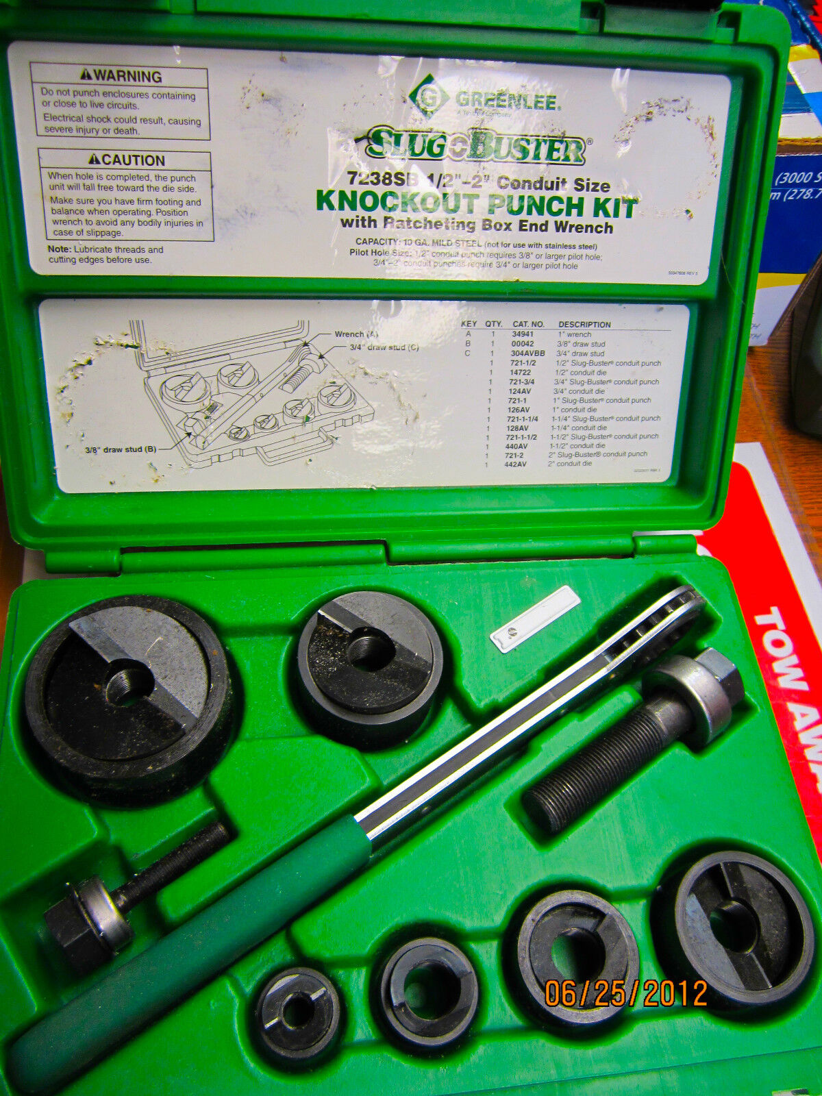 Greenlee 7238sb Slug Buster Knock out Set  BRAND NEW , ORIGINAL