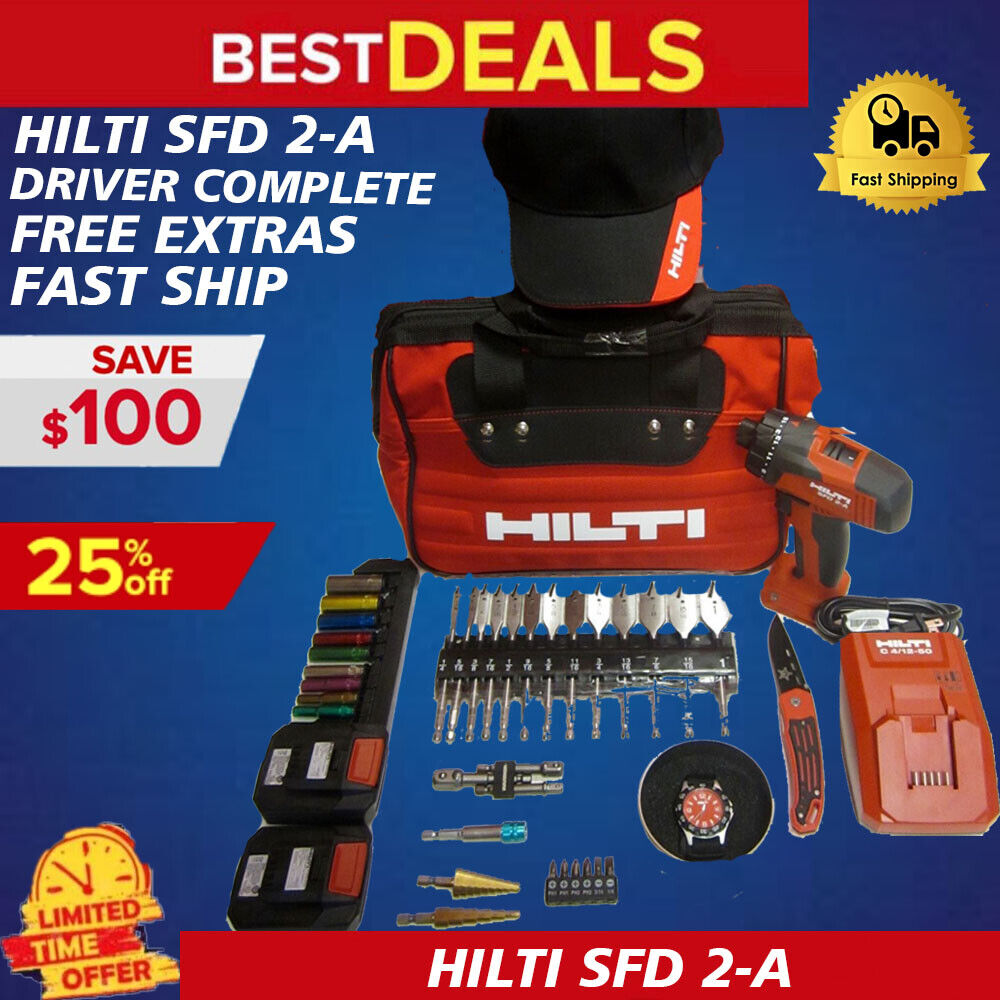 HILTI SFD 2-A DRIVER COMPLETE, NEWEST MODEL, DURABLE, FREE EXTRAS