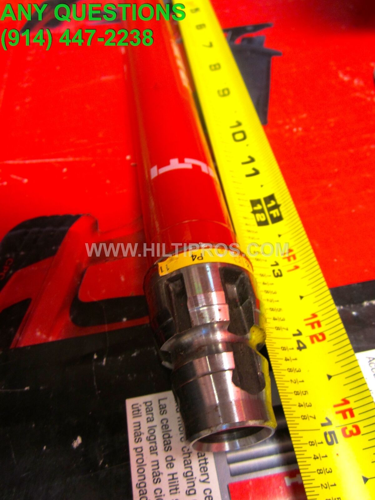 HILTI DIAM CORE BIT DD-BI 1-1/8" X 16", PREOWNED