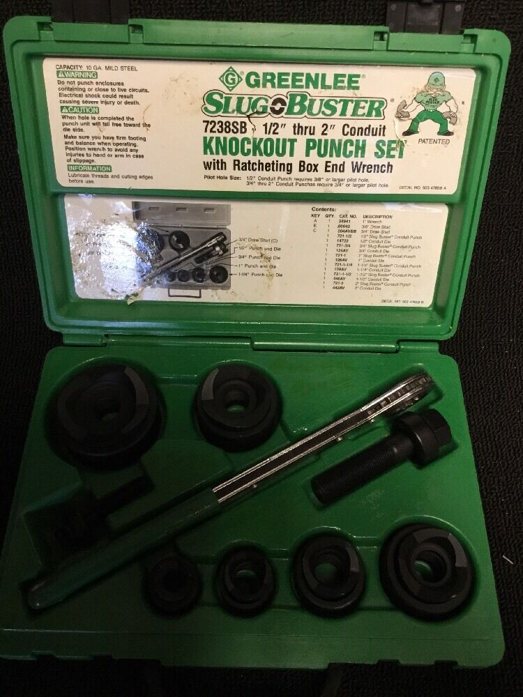 Greenlee 7238sb Slug Buster Knock out Set, PREOWNED