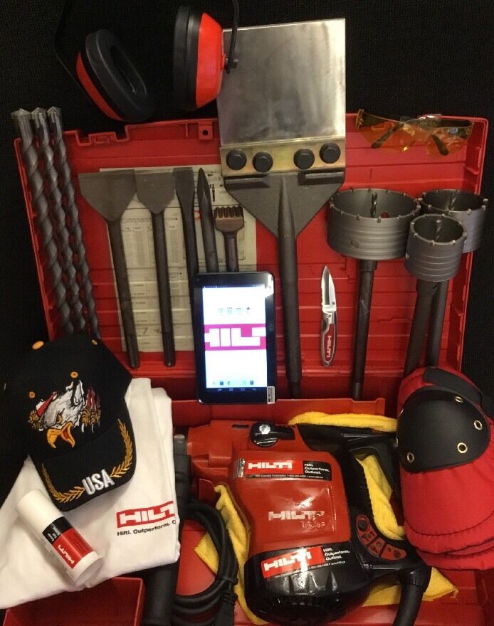 HILTI TE 76 P, PREOWNED, FREE TABLET, BITS, CHISEL, EXTRAS, FAST SHIP