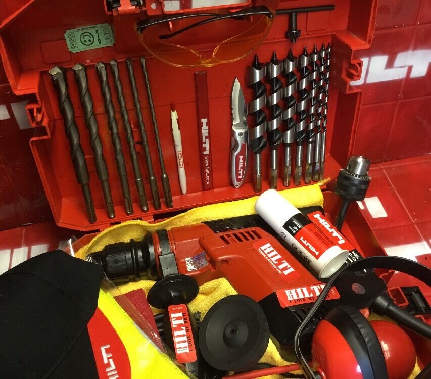 HILTI TE 5 HAMMER DRILL, PREOWNED, LOADED BITS,