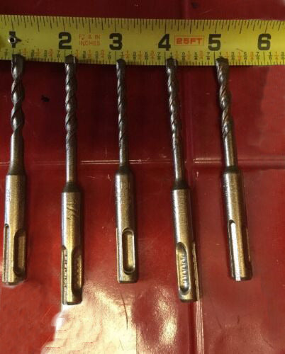 HILTI TE-CX 1/4", 3/16" SDS PLUS, L@@K, SET OF 5, FREE HAT, FAST SHIPPING