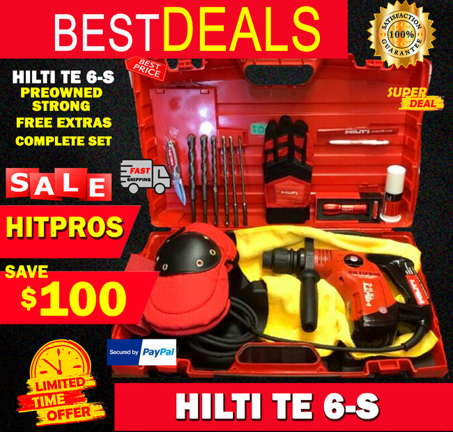 HILTI TE 6-S,PREOWNED. ORIGINAL, STRONG, EXTRAS