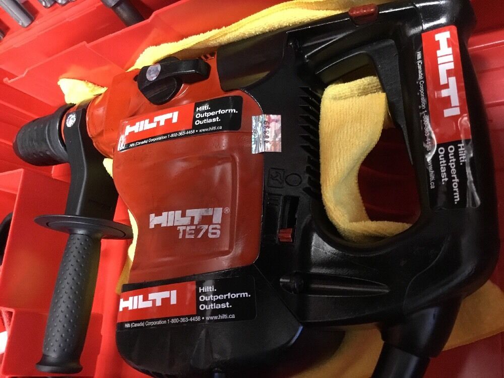 HILTI TE 76 PREOWNED, L@@K ,FREE LASER METER, BITS, CHISEL, EXTRAS, FAST SHIP