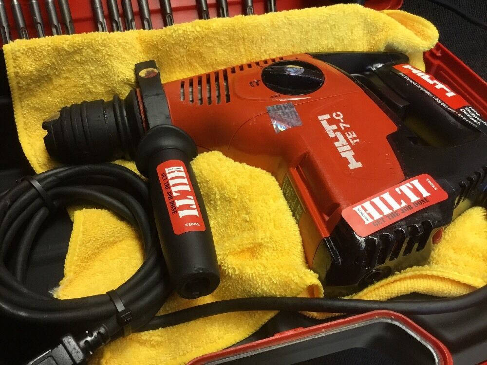 HILTI TE 7-C DRILL, PREOWNED, FREE ANGLE GRINDER, FREE BITS