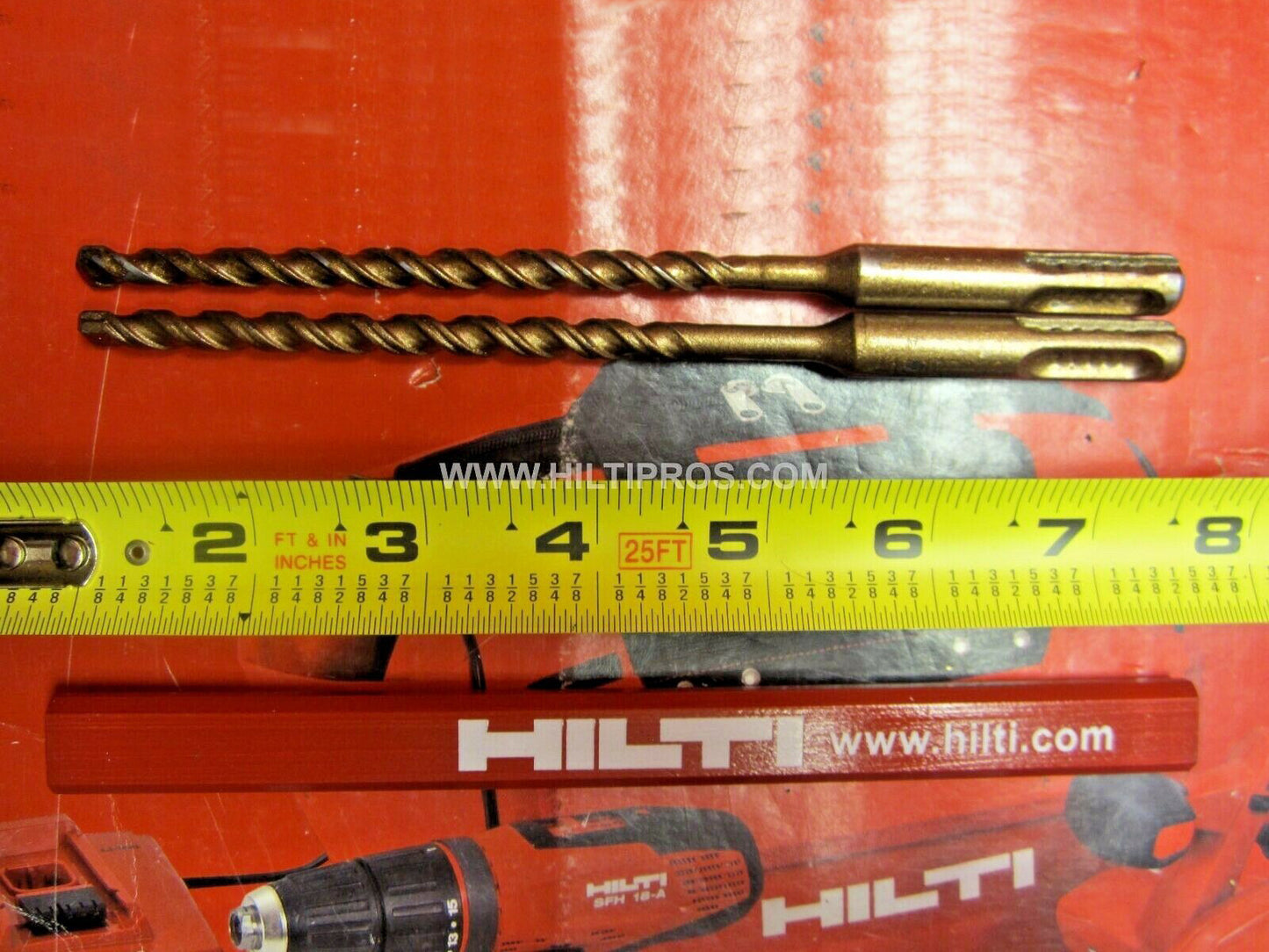 HILTI TE-C 1/4" X 7", SET OF 2, PREOWNED, GREAT CONDITION, FREE PENCIL,FAST SHIP