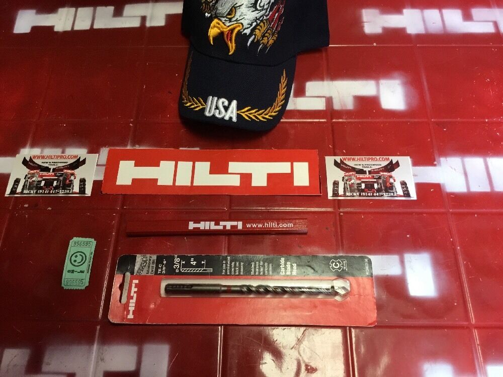 HILTI SDS PLUS 3/8" X 6" TE-C, FREE HAT, PENCIL, BRAND NEW