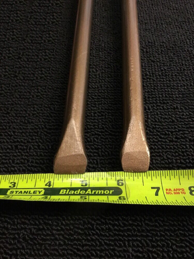 HILTI CHISEL TE F FLAT 7/8" & FLAT 5/8, PREOWNED, TE 52, TE 55, AND MORE