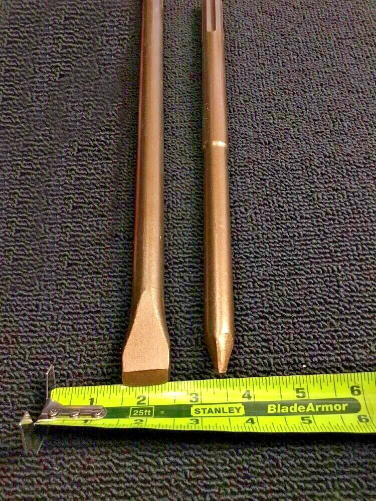 HILTI CHISEL SDS MAX SET FLAT 7/8" AND POINTED 13", PREOWNED