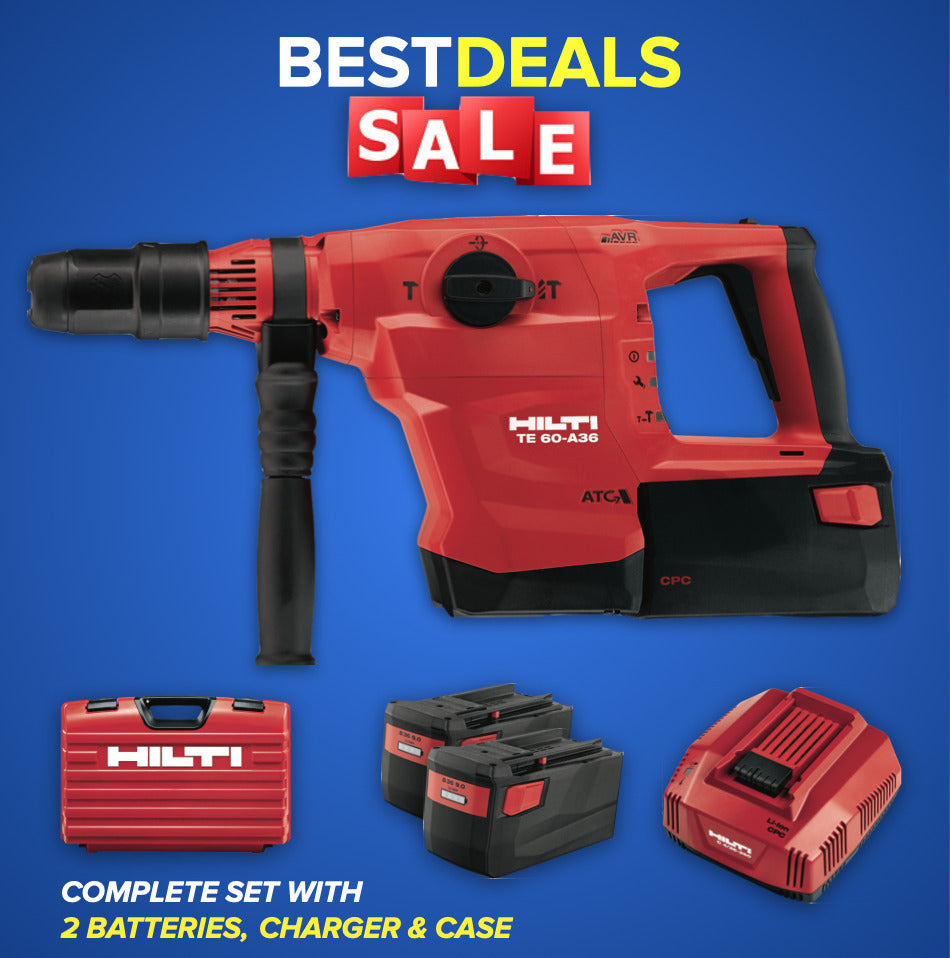 HILTI TE 60-A36 HAMMER DRILL, COMPLETE SET, BRAND NEW