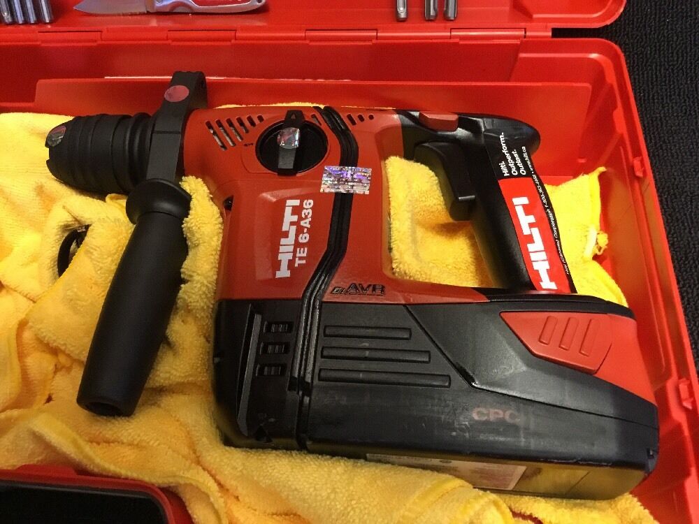 HILTI TE 6-A36 DISPLAY, FREE LASER METER, BITS, FAST SHIP