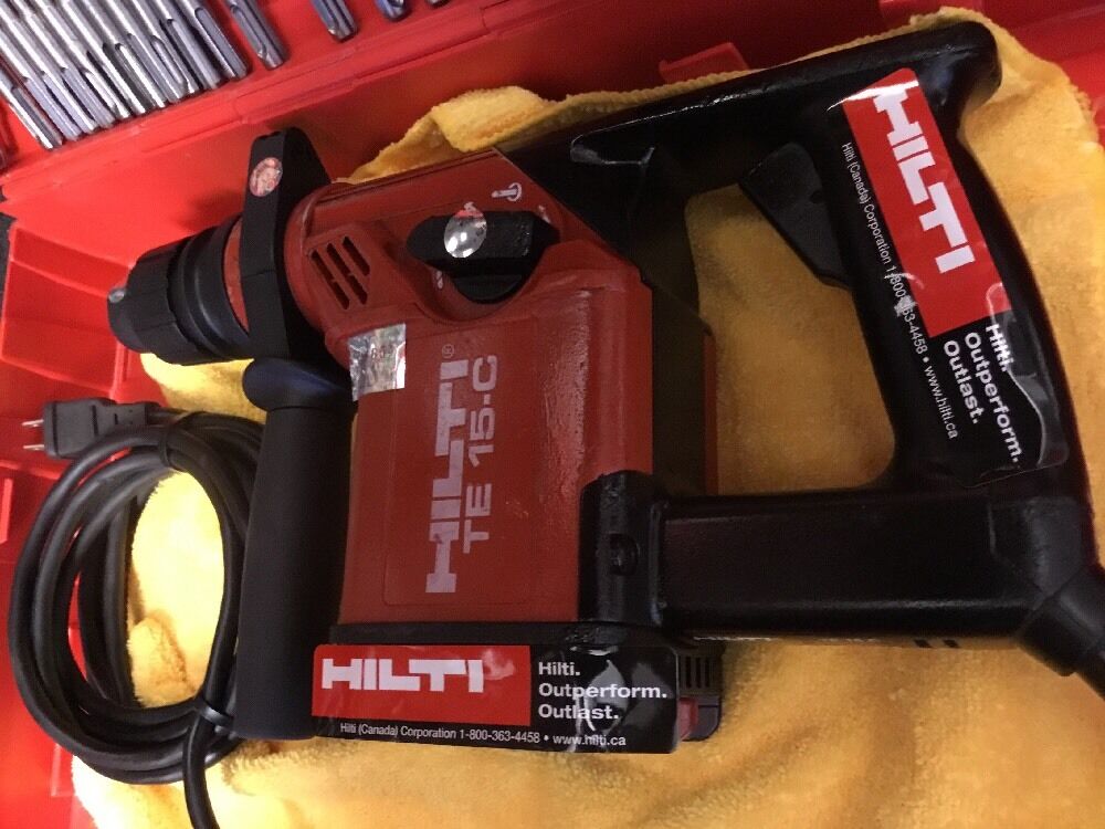 HILTI TE 15-C DRILL, EXCELLENT, FREE THERMO, BITS AND CHISEL